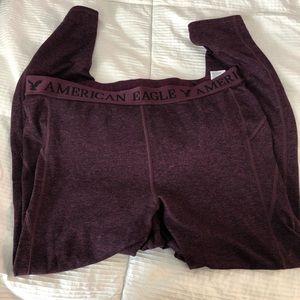 maroon american eagle leggings